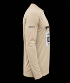 Unisex Long sleeve race bip zip pocket in beige