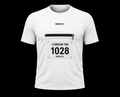 Unisex T-shirt race bip zip pocket in white