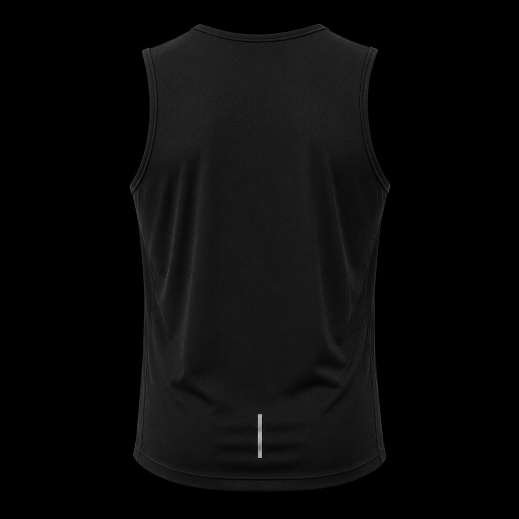 Unisex Vest race bip zip pocket in black