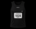 Unisex Vest race bip zip pocket in black