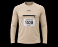 Unisex Long sleeve race bip zip pocket in beige