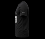 Unisex T-shirt race bip zip pocket in black