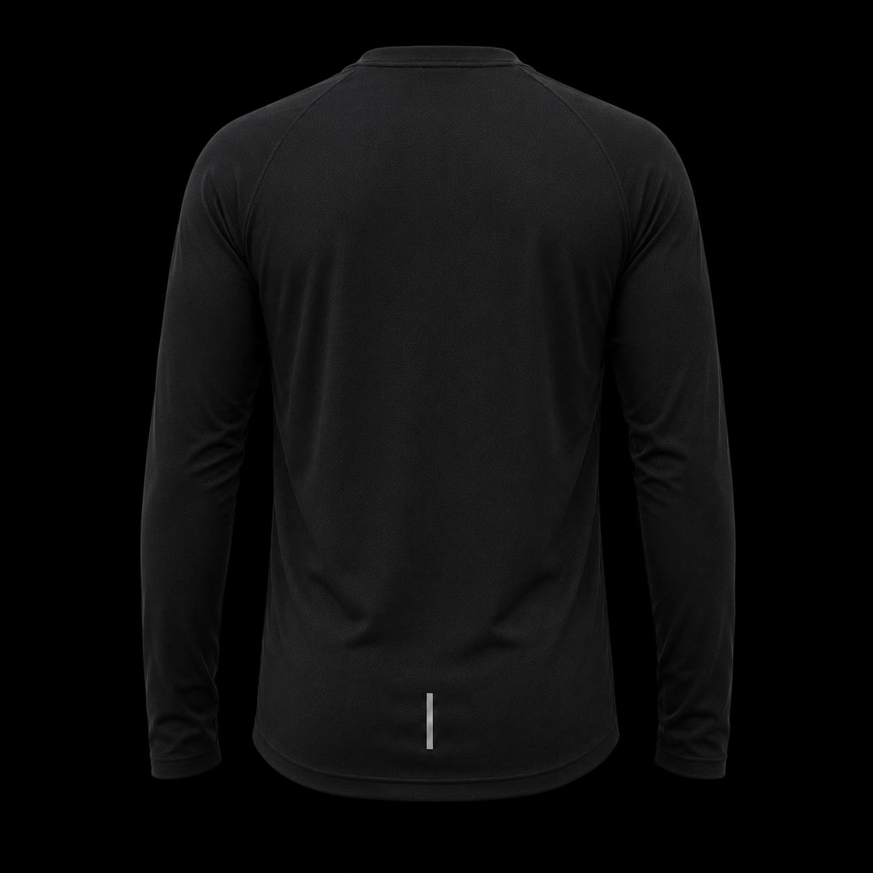 Unisex Long sleeve race bip zip pocket in black