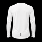 Unisex Long sleeve race bip zip pocket in white