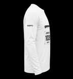 Unisex Long sleeve race bip zip pocket in white