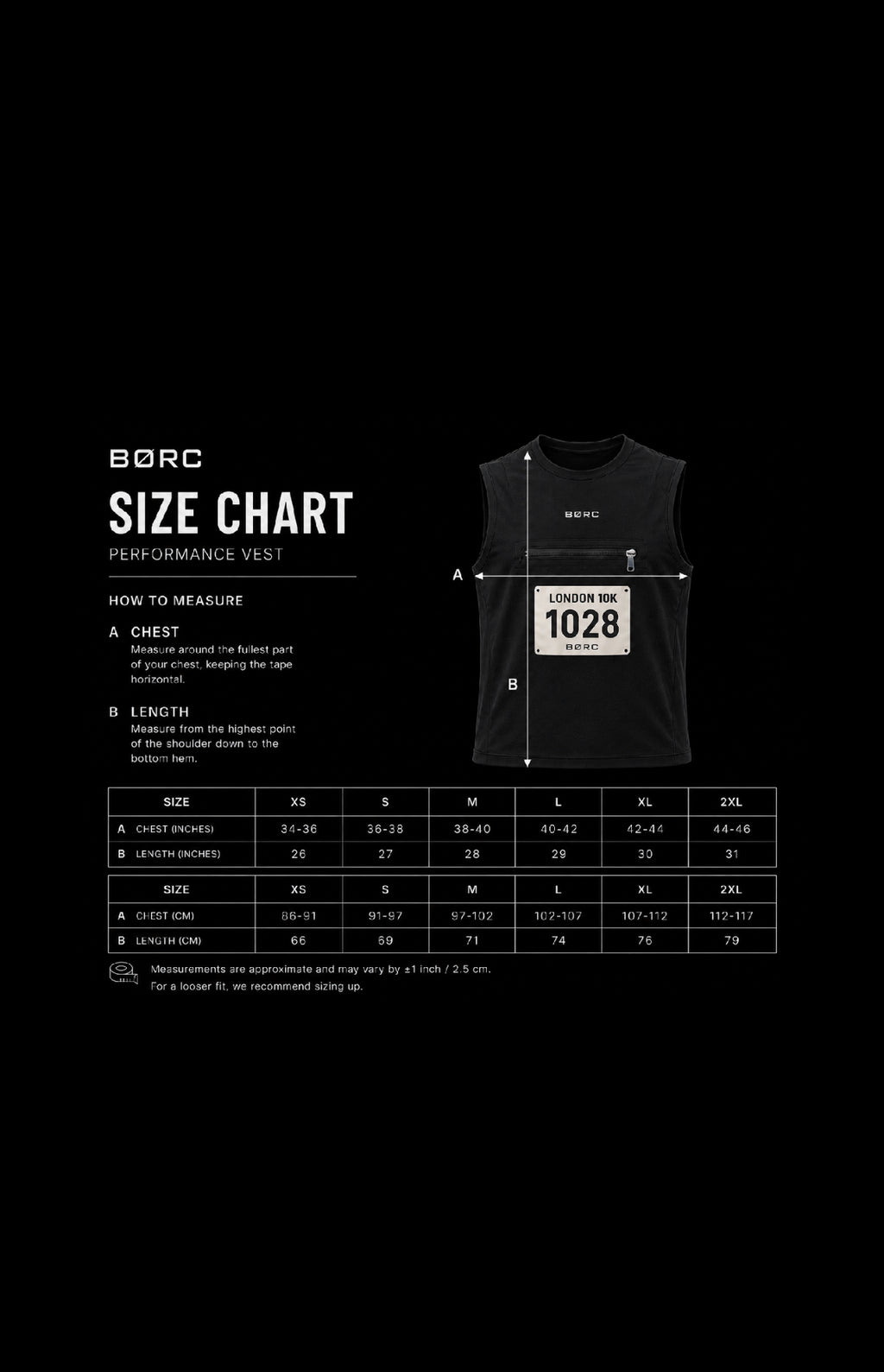 Unisex Vest race bip zip pocket in black
