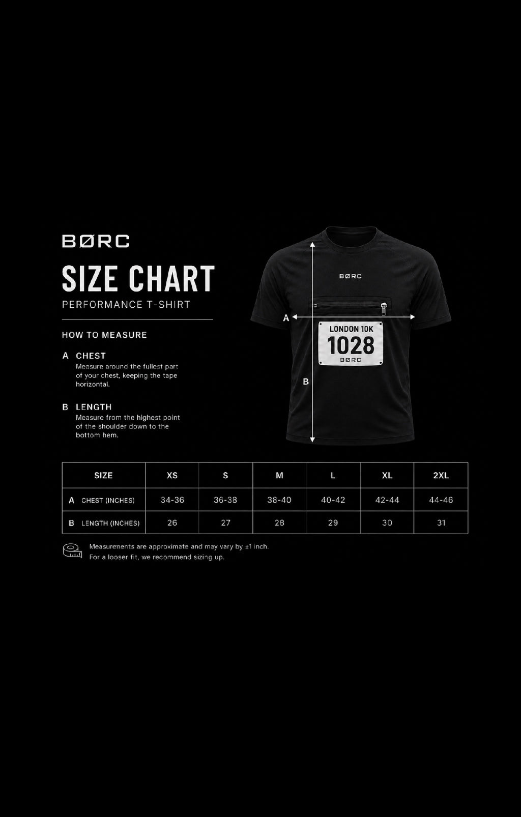 Unisex T-shirt race bip zip pocket in black
