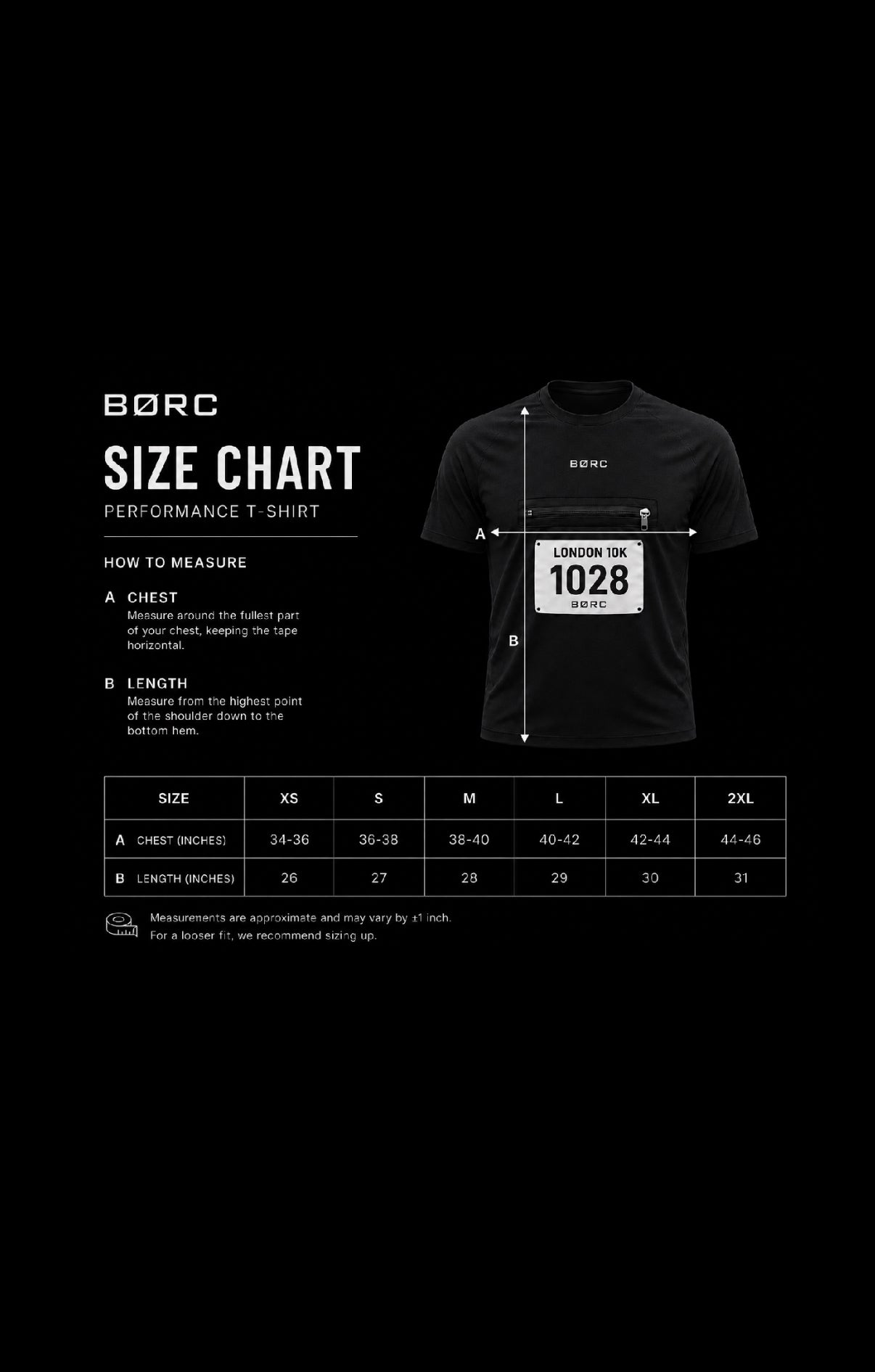Unisex T-shirt race bip zip pocket in black