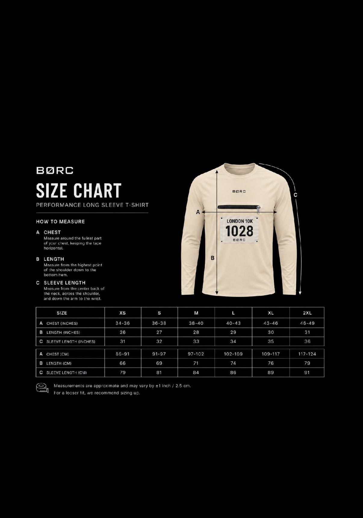 Unisex Long sleeve race bip zip pocket in beige