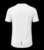 Unisex T-shirt race bip zip pocket in white