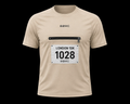 Unisex T-shirt race bip zip pocket in beige