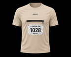 Unisex T-shirt race bip zip pocket in beige
