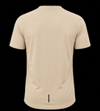 Unisex T-shirt race bip zip pocket in beige