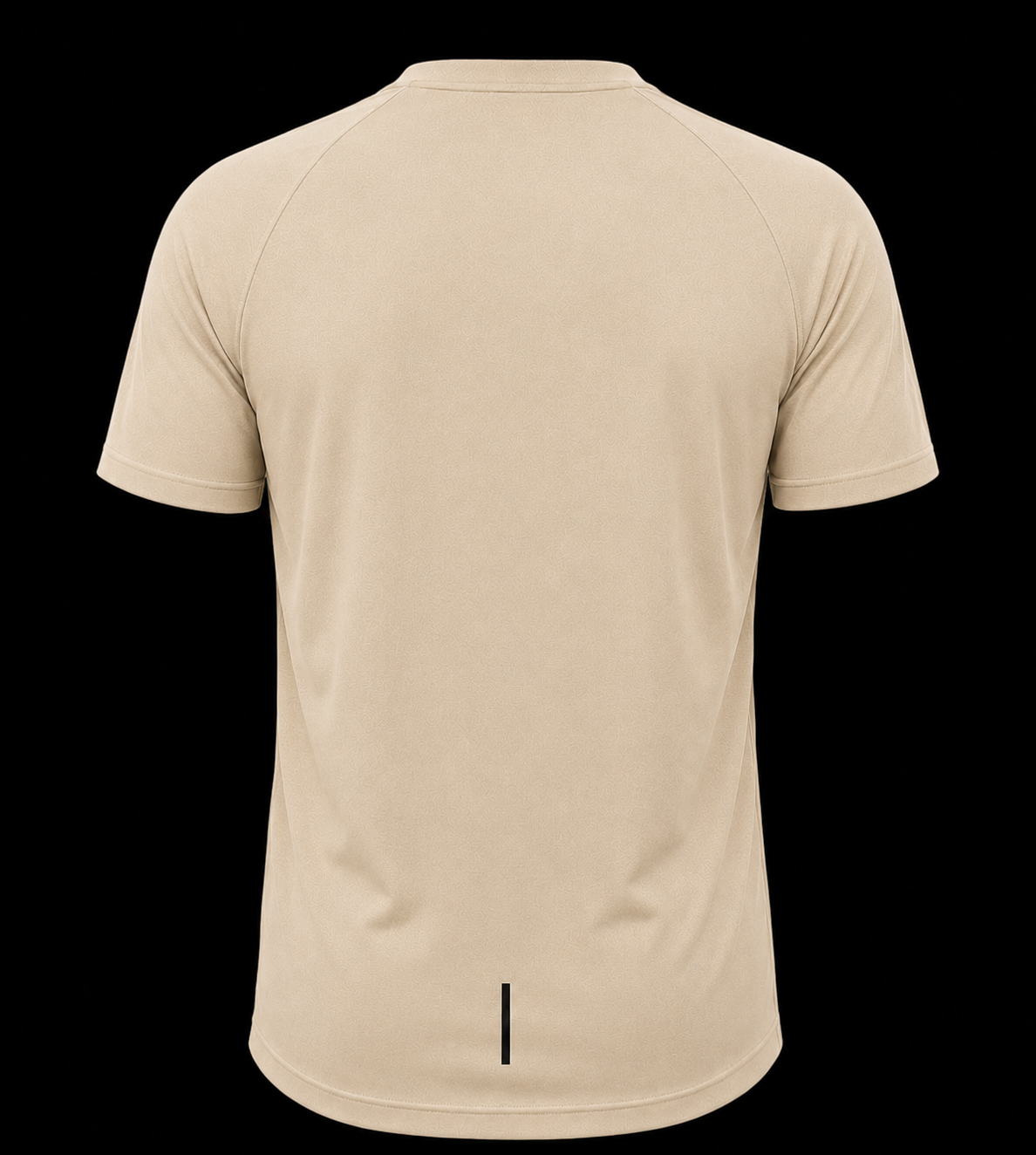 Unisex T-shirt race bip zip pocket in beige