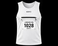 Unisex Vest race bip zip pocket in white