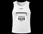 Unisex Vest race bip zip pocket in white