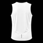 Unisex Vest race bip zip pocket in white