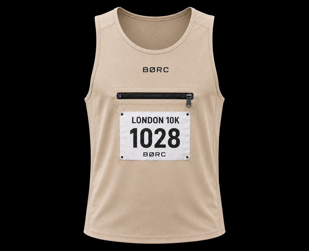 Unisex Vest race bip zip pocket in beige