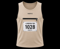 Unisex Vest race bip zip pocket in beige