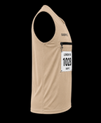 Unisex Vest race bip zip pocket in beige