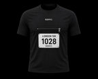 Unisex T-shirt race bip zip pocket in black